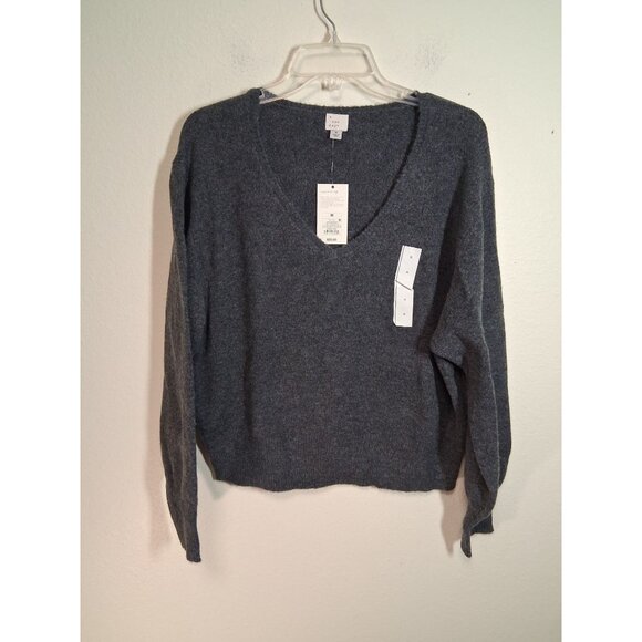 NWT A New Day Sweater V-Neck SOFT Business Casual Gray Women's Size Medium - Picture 1 of 5